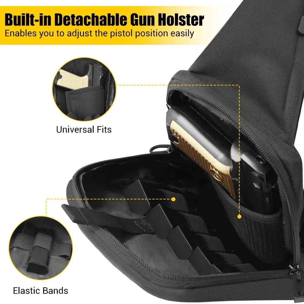 Bolso táctico de pecho para po - Edc Carry Pistols reseña y precio